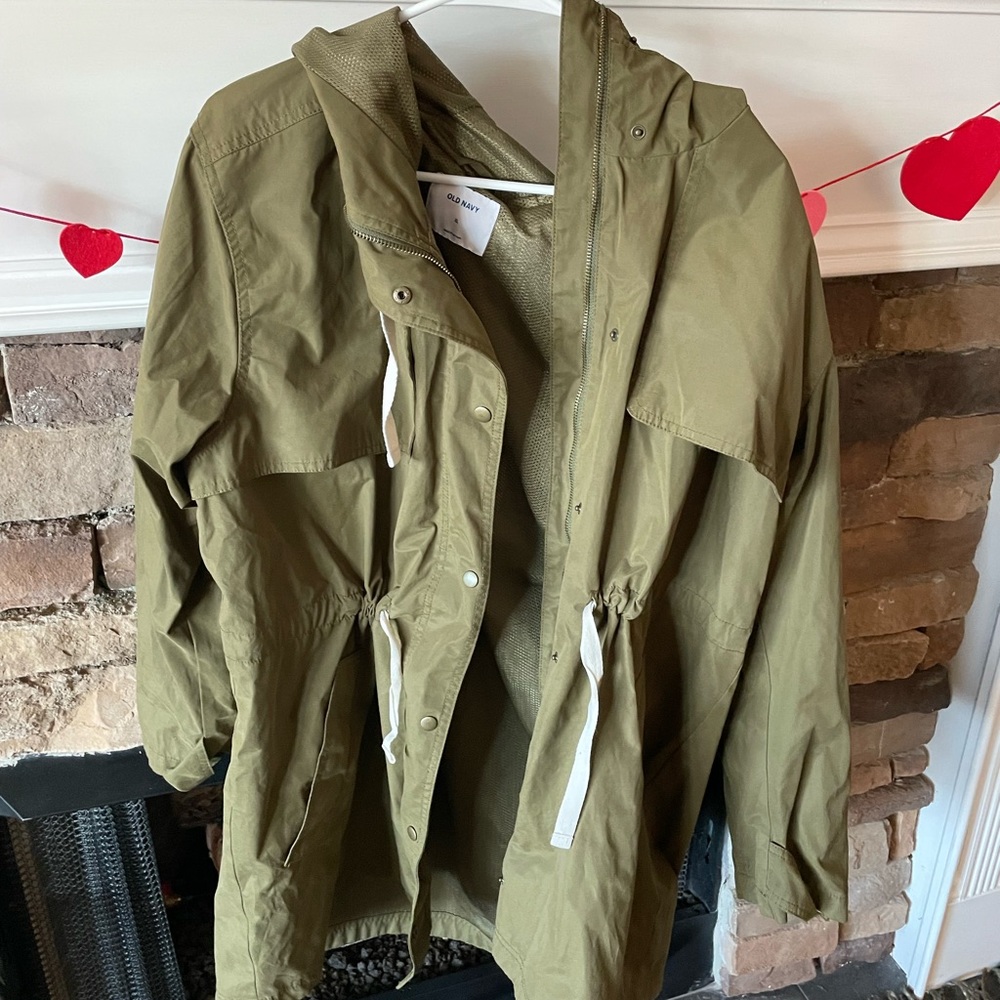 Olive green Old Navy Raincoat